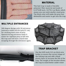 Load image into Gallery viewer, Drasry Fishing Trap Foldable Fish BaitNet for Minnow Crab Crayfish Crawdad Shrimp Trap Cage Collapsible Easy Use Fishing 10