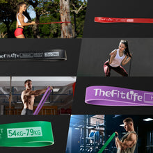 Load image into Gallery viewer, TheFitLife Pull Up Assistance Bands- Resistance Bands for Working Out- Red/Black/Purple/Green