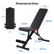 Load image into Gallery viewer, Aidoly Adjustable Weight Bench for Home Gym, Foldable Workout Equipment for Full Body Strength Training, Incline Decline Sit-Up Bench, 795LBS Capacity for Chest, Shoulders, Arms