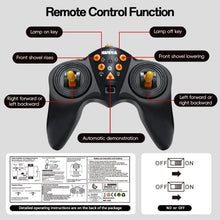 Load image into Gallery viewer, RC Bulldozer Toy Remote Control Bulldozer RC Construction Vehicles for Boys 1:18 Remote Control Tractor with Alloy Shovel Off-Road 4WD