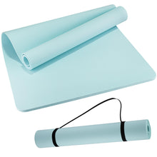 Load image into Gallery viewer, Wimwum Extra Wide Yoga Mat 72" x 32", 9mm Non Slip TPE Exercise Mat with Carrying Strap, Large Workout Mat for Yoga, Pilates, Stretching, HIIT & Home Gym, Green