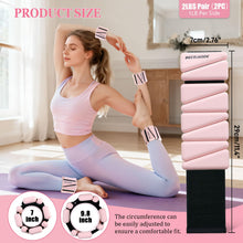 Load image into Gallery viewer, BECOJADDE Ankle Weights Set of 2 (2 lb Each) Adjustable Wrist Weights -Cloud Pink