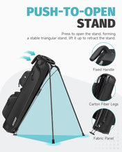 Load image into Gallery viewer, Findway 3 Way Small Golf Bag, Lightweight Pitch and Putt Golf Bag with Stand, Hard Shell Reinforced Base, Par 3 Golf Stand Bag for Extra Storage in a Smaller Size, Golf Gifts for Men and Women