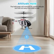 Load image into Gallery viewer, SIMREX RC Helicopter Toy for Kids & Beginners – Altitude Hold, 2 Speeds, Rechargeable with 2 Batteries, Indoor/Outdoor Hands-on Play, Ideal Gift for Boys Girls (Silver)