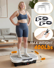 Load image into Gallery viewer, Zoomsnail Vibration Plate Exercise Machine, 8000 Vibrations/min Adjustable Fitness Platform, 400 Lbs Capacity Whole Body Workout Extra Large Size Platform with Bluetooth for Weight Loss, Women & Men