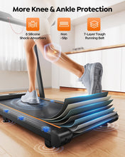 Load image into Gallery viewer, Acezoe Foldable Treadmill with 10% Incline and Handle Bar - Dark Orange