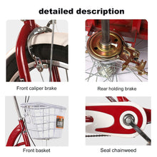 Load image into Gallery viewer, 20 inch Adults Trike Tricycle, Single Speed 3 Wheel Bike Adult Trikes for Women Men Seniors, Brown