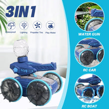 Load image into Gallery viewer, Amphibious Remote Control Truck, Shoot Water Tank RC Cars for Boys, 2.4G Off Road Hand Controlled