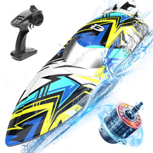 Load image into Gallery viewer, Brushless Remote Control Speed Boat, 30+ mph Racing RC Boat, Full Proportional 2.4Ghz, Self-Righting with LED Light for Adults & Kids