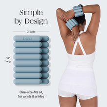 Load image into Gallery viewer, Bala Bangles Wrist & Ankle Weights for Women & Men - 3 lb Adjustable Weighted Bands - Sea