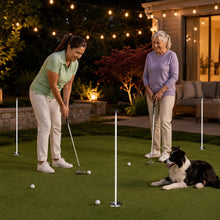 Load image into Gallery viewer, Purchase Green 30 in Golf Flag Pole, Metal Ball Retriever Base, 3-Pack