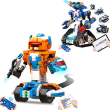 Load image into Gallery viewer, Robot X 12-in-1 Programmable APP RC Robot and Robot J 6-in-1 Programmable STEM Learning Toy