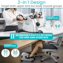 Load image into Gallery viewer, Vive Under Desk Bike Pedal Exerciser - Multicolored