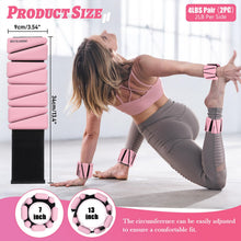 Load image into Gallery viewer, BECOJADDE Ankle Weights Set of 2 (2 lb Each) Adjustable Wrist Weights- Pink