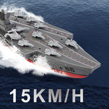 Load image into Gallery viewer, Remote Controlled Warship Battleship Aircraft Carrier 10km/h 4WD 2.4G RC Boat On Water Lakes Pools Exhibits Models for Boys Kids