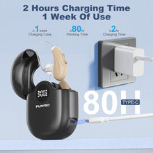 Load image into Gallery viewer, Flaygo Hearing Aids for Seniors,Hearing Aids for People with Hearing Loss, Sound Quality Restoration, Intelligent Noise Reduction, Standby 80h, One-Button Operation, Comfortable Wearing,Beige