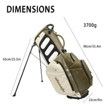 Load image into Gallery viewer, wosofe 6-Way Golf Stand Bag, Waterproof PU Leather, Olive Green Vintage