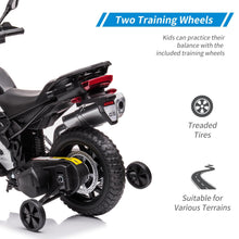Load image into Gallery viewer, 12V Kids Ride On Police Motorcycle, Police Motorbike with High/Low Variable Speed, Built-In Music, USB, Warning Lights (White-1)