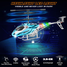Load image into Gallery viewer, TERRAMUS Remote Control Helicopter for Kids, 2.4G Altitude Hold RC Helicopters with LED Light & Gyro, Radio Controlled Aircraft Indoor Toy with 3.5 Channel High Low Speed for Boys Beginner