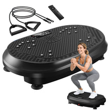 Load image into Gallery viewer, Vibration Plate Exercise Machine, Vibrating Fitness Platform for Lymphatic Drainage, Full Body Shaker Workout Equipment, Bluetooth Power Shaping Vibrate Plate, Board Sport for Home Exercise Gym, Black