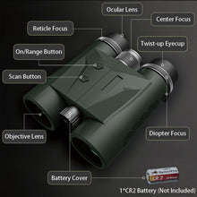 Load image into Gallery viewer, Gravoptics 10x42 Laser Rangefinder Binoculars for Hunting, 2624 Yard(Green)