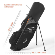 Load image into Gallery viewer, ANNCORD Golf Stand Bag 14 Way Top Dividers Full-Length with Stand, 7 Pockets, Lightweight Golf Bag for Men, Dual Strap, Rain Hood, Portable Golf Club Bag for Men Women, Black