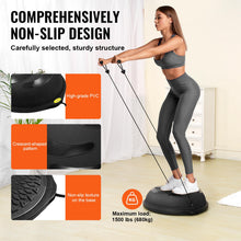 Load image into Gallery viewer, VEVOR 26-inch Half Exercise Ball Trainer, 1500 lbs Capacity Balance Ball, Includes Resistance Bands -Black