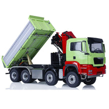Load image into Gallery viewer, 1/14 RC Hydraulic 3-Ways Dump Crane Truck 8X8 7CH Painted Remote Control Tipper Car Unfinished Body Shell Construction Vehicle