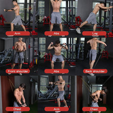 Load image into Gallery viewer, WHATAFIT Resistance Bands,Exercise Bands,Workout Bands with Handles,Door Anchor and Ankle Straps,5 Resistance Levels Fitness Bands,for Strength,Training, Physical Therapy, and Home Gym Equipment