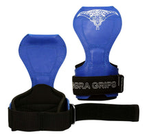 Load image into Gallery viewer, Cobra Grips Weight Lifting Gloves with Adjustable Neoprene Padded Wrist Wraps - (PRO Blue Rubber)