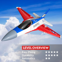 Load image into Gallery viewer, RC Plane F-16 Fighting Falcon - 2.4Ghz 2CH Remote Control Airplane Jet Fighter Ready to Fly with Cool Lights