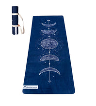 Load image into Gallery viewer, Yoga Mat With Strap 5mm Non Slip Suede & TPE - Blue Eco-Friendly Fitness & Exercise Mat for Home Gym, Pilates, Hot Yoga, and Meditation - Lightweight Durable 72 x 24 inch Workout Mat for Women, Men