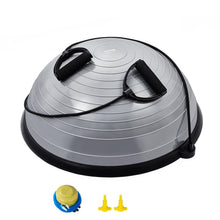 Load image into Gallery viewer, VEVOR 23-inch Half Exercise Ball Trainer, 660 lbs Capacity Balance Ball, Includes Resistance Bands - Gray