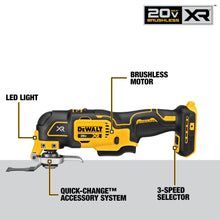 Load image into Gallery viewer, DEWALT 20V MAX 5-Tool Power Tools Combo Kit, Includes 1/2 Cordless Drill,1/4 Impact Driver, Reciprocating Saw, Circular Saw, Oscillating Tool, 5Ah Battery and Charger (DCK540D1)
