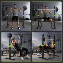 Load image into Gallery viewer, FitinOne Squat Rack, Height-Adjustable Dumbbell Rack for Home Gym, Multi-Function Barbell Rack, Portable Strength Training Dumbbell Rack, Home Gym Power Station for Home