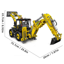 Load image into Gallery viewer, Excavator and Bulldozer 2 in 1, RC Bulldozer Building Set for Boys, APP Remote Control Truck Construction Vehicles Model with Motors