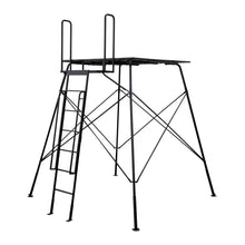 Load image into Gallery viewer, CAGE™ 2.0 Permanent Hub Blinds, 8' Tower, Hunting Tower, 66" x 66" Platform, 800 lb. Capacity, Easy to Assemble, Heavy-Duty Steel Mesh, 66" x 66". CRD30T