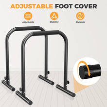 Load image into Gallery viewer, Outdoor Basic Adjustable Dip Bar Station - Black