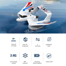 Load image into Gallery viewer, RC Plane Remote Control Airplane, 3 in 1 Water Land Air RC Airplane, 2.4GHz 2CH RC Aircraft, RC Glider, White