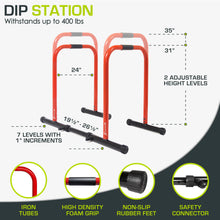 Load image into Gallery viewer, ProsourceFit Dip Stand Station - Red