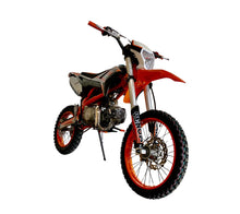 Load image into Gallery viewer, 125CC Venom Thunder Off-Road Dirt Bike, 4-Speed Manual, Headlight Installed, Orange, Thick Frame (Black)