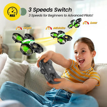 Load image into Gallery viewer, Holy Stone Mini Drone for Kids and Beginners, Indoor Outdoor Quadcopter Plane for Boys Girls with Auto Hover, 3D Flips, 3 Batteries, Headless Mode, Great Easter Gift Toy for Boys and Girls, HS210 Green