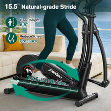 Load image into Gallery viewer, pooboo Elliptical Machine - 15.5IN-Stride Black