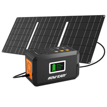 Load image into Gallery viewer, HOWEASY Solar Generator 120W,Portable Power Station with 30W Solar Panel