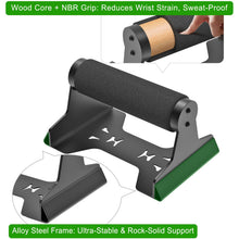 Load image into Gallery viewer, SELEWARE Push Up Bars, Heavy-Duty Steel Pushup Stands with NBR Rubber Covered Wood Handles, Non-Slip Lion Design Base Parallettes Bars for Push Ups, Calisthenics, Handstand & Strength Training