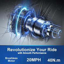 Load image into Gallery viewer, Electric Bike for Adults, 48V 500Wh EBike, UP to 60 Miles, Removable Battery, Fast-Charge, 26" Commuter Electric Bicycles, 7-Speed