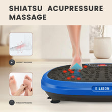 Load image into Gallery viewer, EILISON FitMaxx 3D XL Vibration Plate Exercise Machine - Whole Body Workout Vibration Platform w/Loop Bands - Lymphatic Drainage Machine for Weight Loss, Shaping, Recovery (Fitmaxx Blue)