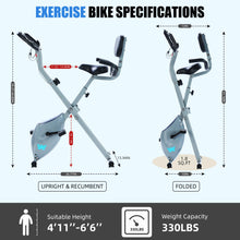 Load image into Gallery viewer, BARWING Exercise Bike Stationary Bikes for Home with APP,3 in 1 Folding Exercise Bikes App-X4-Grey