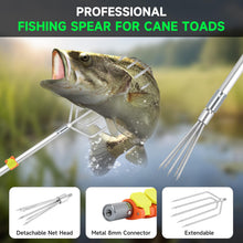Load image into Gallery viewer, SANLIKE 8FT Fishing Harpoon Spear Gaff Gig, Frog Fork Hook, Silver