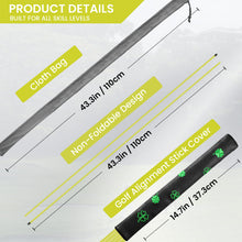 Load image into Gallery viewer, FINGER TEN Golf Alignment Sticks 43 Inch 5 Pack with Stick Cover (5 Yellow)